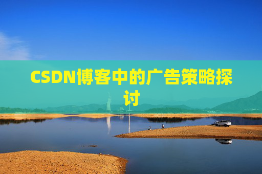 CSDN博客中的广告策略探讨